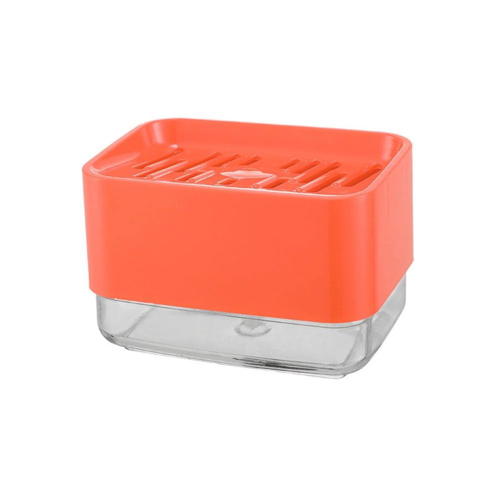 Soap Dispenser for Kitchen, Dish Soap Dispenser and Sponge Holder 2 in