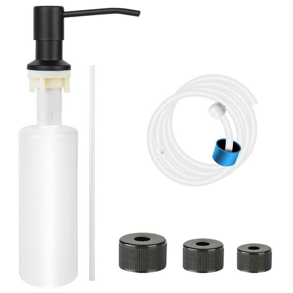 Soap Dispenser for Kitchen Sink, EEEkit Stainless Steel Countertop Pump with 500ml Soap Bottle & 39in Extension Tube