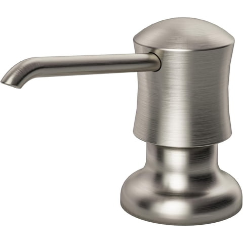 Soap Dispenser for Kitchen Sink Lotion Dispenser 17 oz Bottle Built in Design Refill from The Top (Brushed Nickel)