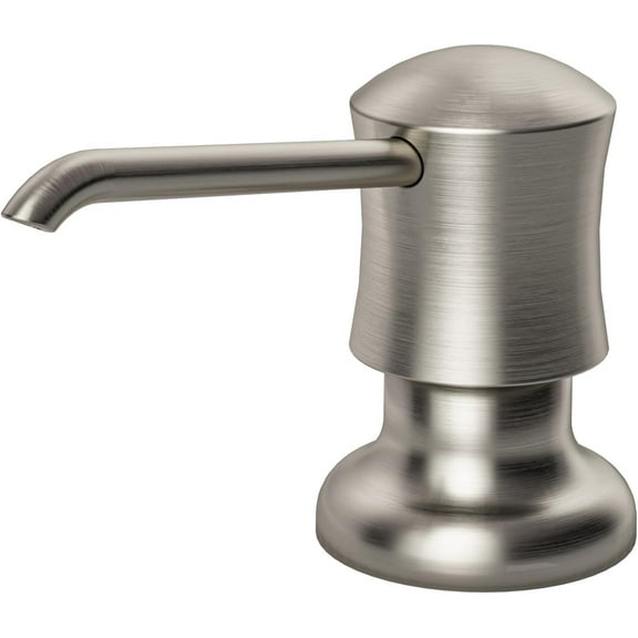 Soap Dispenser for Kitchen Sink Lotion Dispenser 17 oz Bottle Built in Design Refill from The Top (Brushed Nickel)