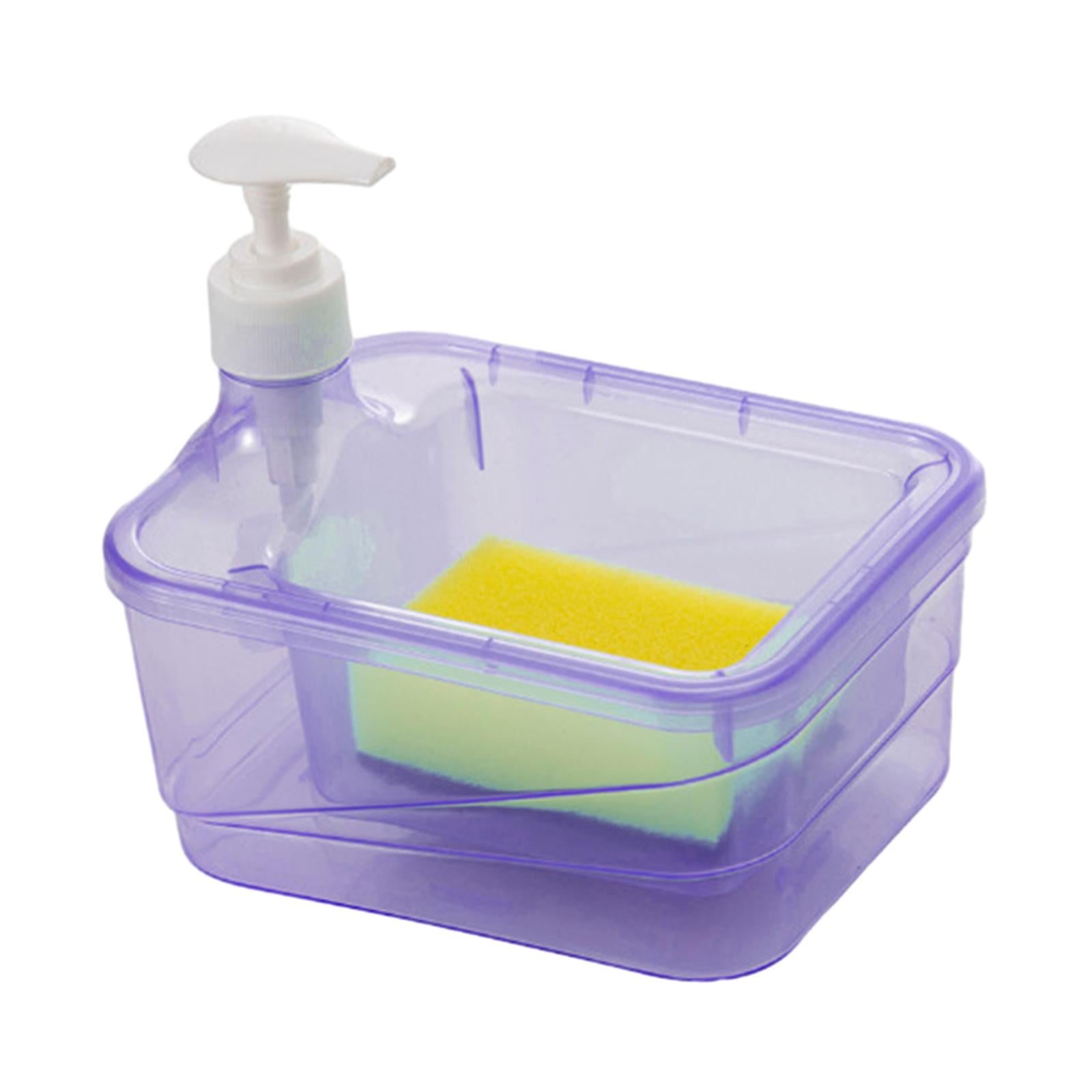 Soap Dispenser with Sponge Holder, Dish Soap Dispenser and Sponge Set