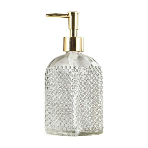 Soap Dispensers, Empty Glass Dish Hand Soap Dispensers with Pumps for Countertop, Kitchen, Bathroom, Home Decor Accessories (Clear)