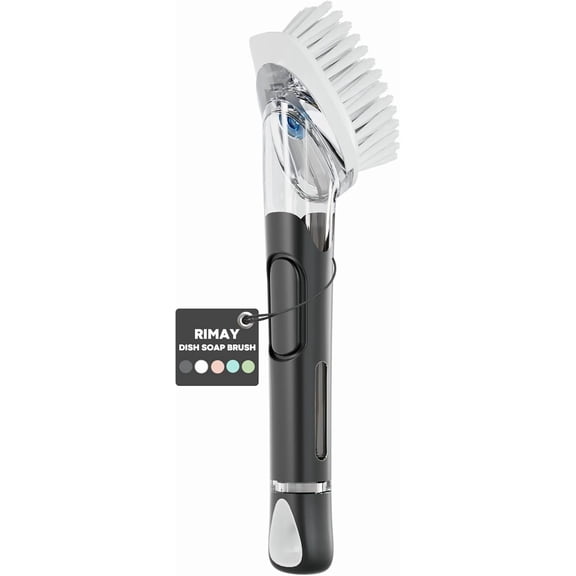 Soap Dispensing Dish Brush, Dish Scrubber with Soap Dispenser, Dish Soap Brush, Dish Wand with Soap Dispenser Kitchen Brush for Dishes, Pans, Sink, Pots
