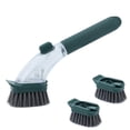 thumbnail image 1 of Soap Dispensing Dish Brush with Handle, Kitchen Scrub Brush for Dishes Pots Pans Sink Cleaning (Grayish Blue), 1 of 6