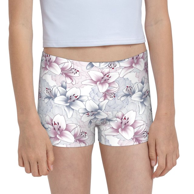 Easygdp Lilies Flowers Girls Hipster Cotton Underwear Little Girls
