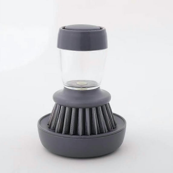 Soap Dispensing Palm Brush Storage Set, Kitchen Brush with Holder for Pot Pan Sink Cleaning, 10*9 cm1 Set
