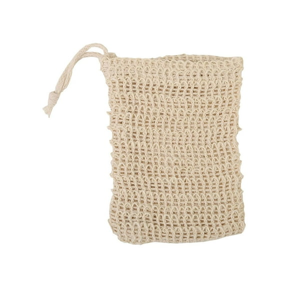 Soap Exfoliating Cotton and Linen Soap Bag Natural Soap Saver Foaming Net, Nylon Soap Storage Foaming Net, Handmade Soap Storage Bag Pouch, 1pcs