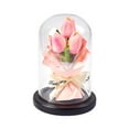 thumbnail image 1 of Soap Flower Dried Flower Bouquet Rose Superior Quality Glass Cover Eternal Flower Gift Box For Xmas Valentine Day Wedding Mom's Day Anniversary, 1 of 7