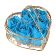 thumbnail image 1 of Soap Flower Rose Gift Basket for Valentines Day – 6-Piece Scented Soap Flowers in Iron Basket, Romantic Decorative Ornament for Desktop, Shelf, or Gift, 1 of 5