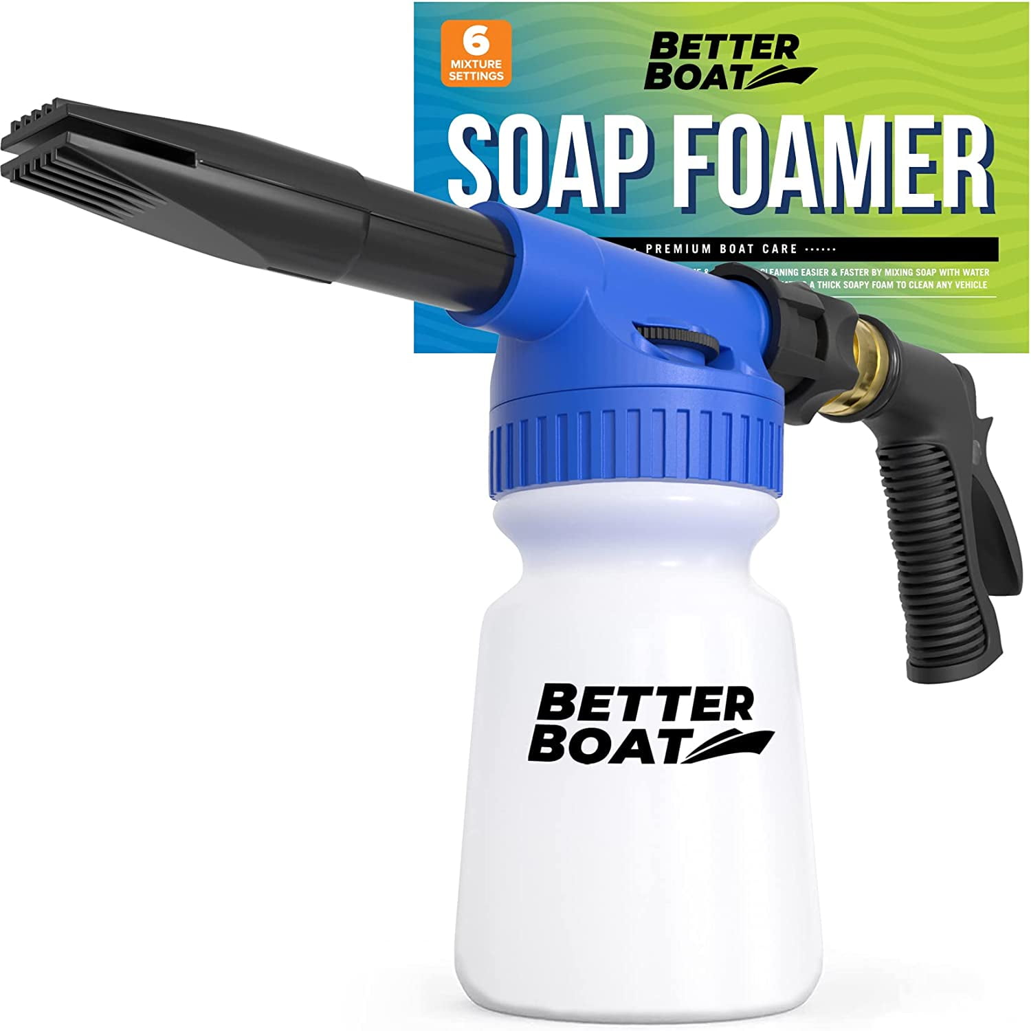 Soap Foam Gun for Boat Cleaning and Car - Washing Foamer Cannon Detailing  Gift Standard Hose Attachment 