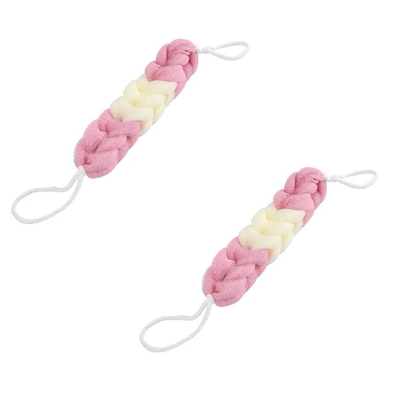 Soap Gel Replacement cord for bath pouf 2PCS Bathroom Storage Long Bath Loofahs Stretchable Braided Mesh Exfoliating Loofah Back Scrubber Ball Body Shower Sponge