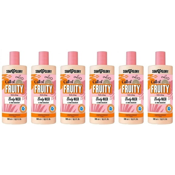 Soap & Glory Call of Fruity BUBBLE IN PARADISE Refreshing Body Wash 16.9 oz 6 pk