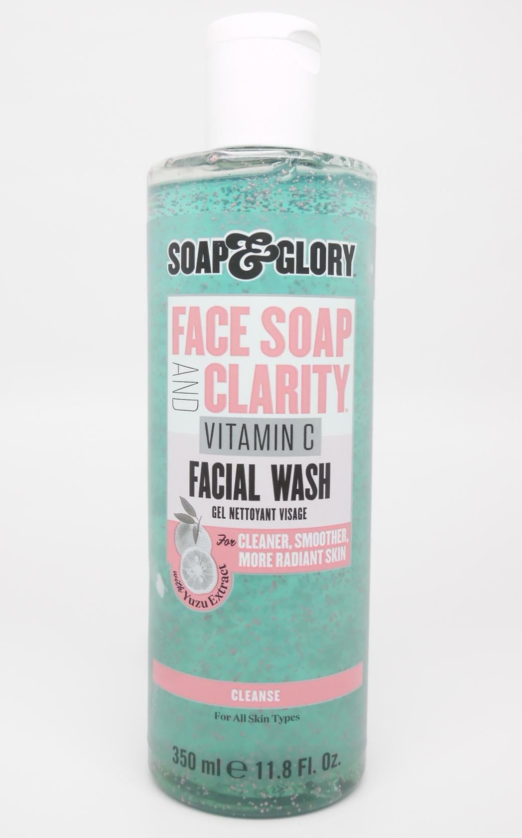 Soap & Glory Cleanse Face Soap and Clarity Vitamin C Facial Wash for Skin 11.8oz