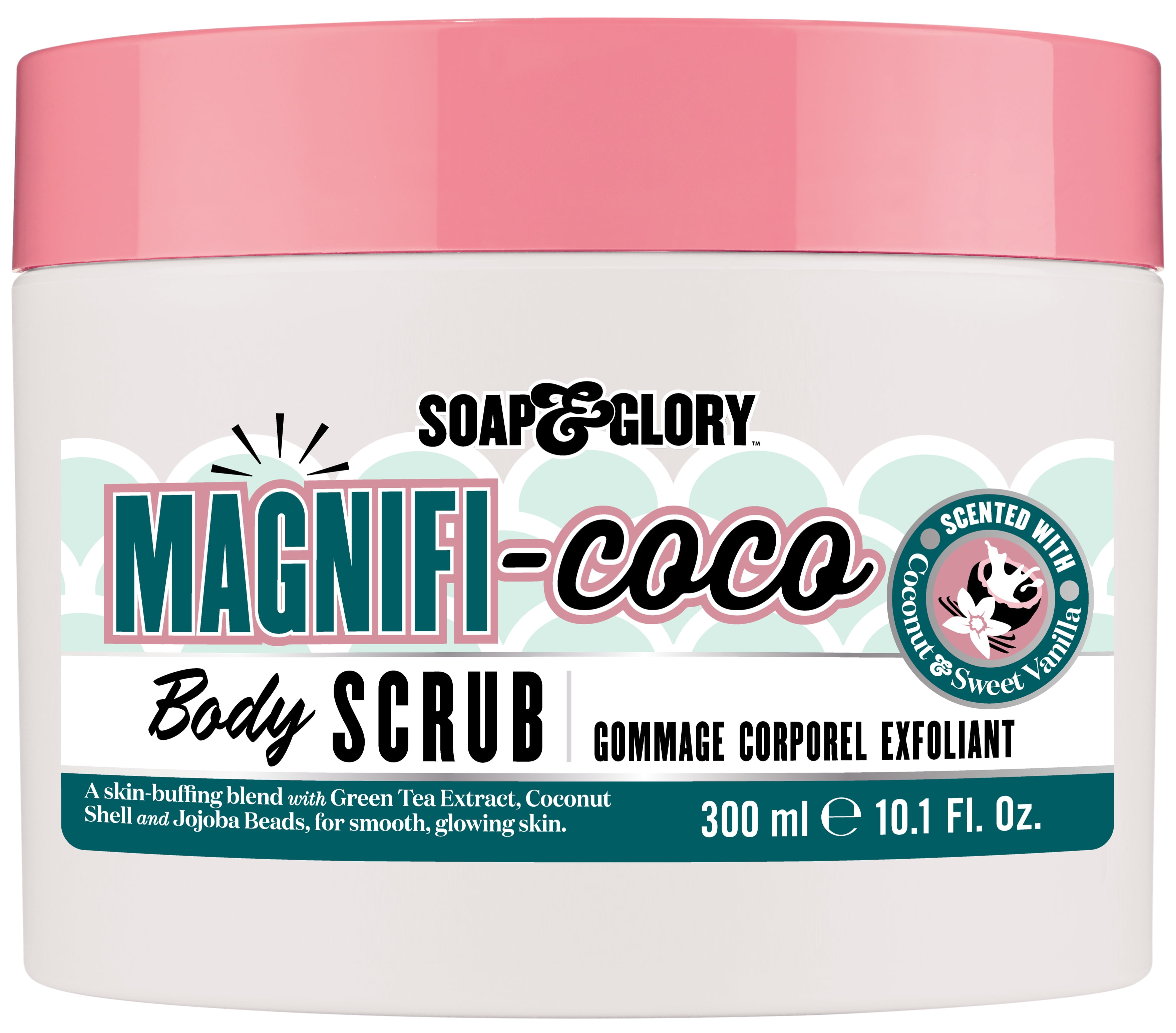Soap & Glory MagnifiCoco Body Scrub with Coconut Shell, Green Tea and Jojoba, 10.1 fl oz