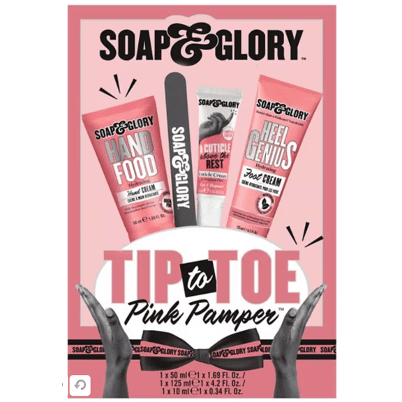 Soap & Glory Tip to Toe Pink Pamper 4 Piece Gift Set