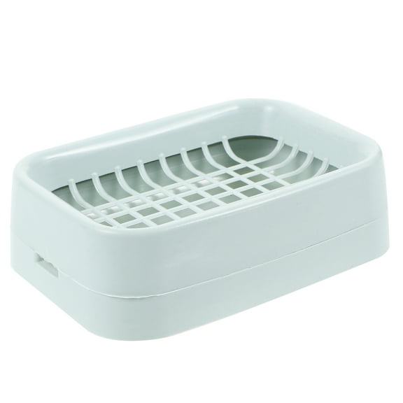 Soap Holder Case Double Layer Dish with Cover Large Travel