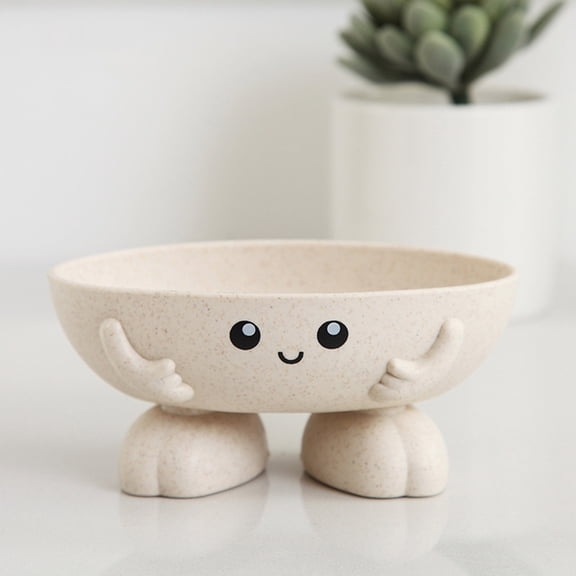 Soap Holder,Cute Soap Dish,Creative Lovely Bar Soap Tray Counter for Shower Bathroom Kitchen Countertop,Soap Dish Soap Bar Holder Box Storage Container Saver,Draining Tray Wheat Straw Cartoon