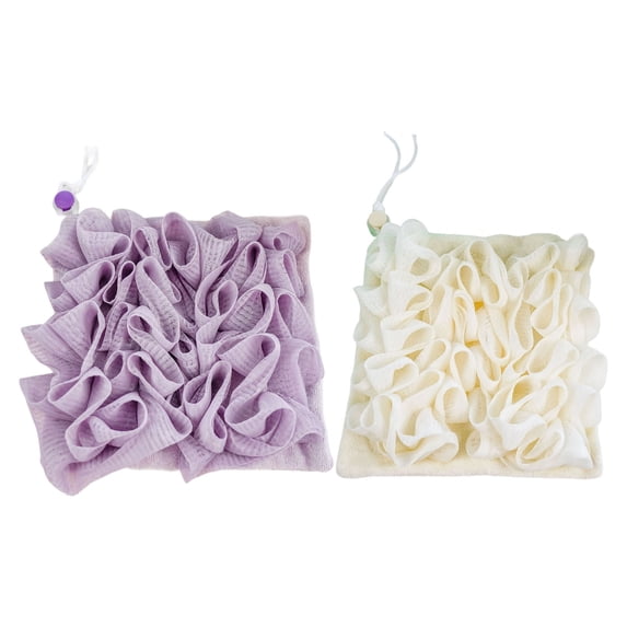 Soap Holder Loofah Sponge Durable Cloth Bath Exfoliator for Smooth Skin