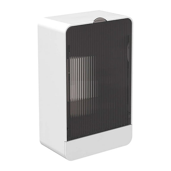 Soap Holder Wall Mounted, Drip Tray Soap Box with Cover, Waterproof Bathroom Organizer, ABS Material, for Shower and Sink, Adhesive Mount