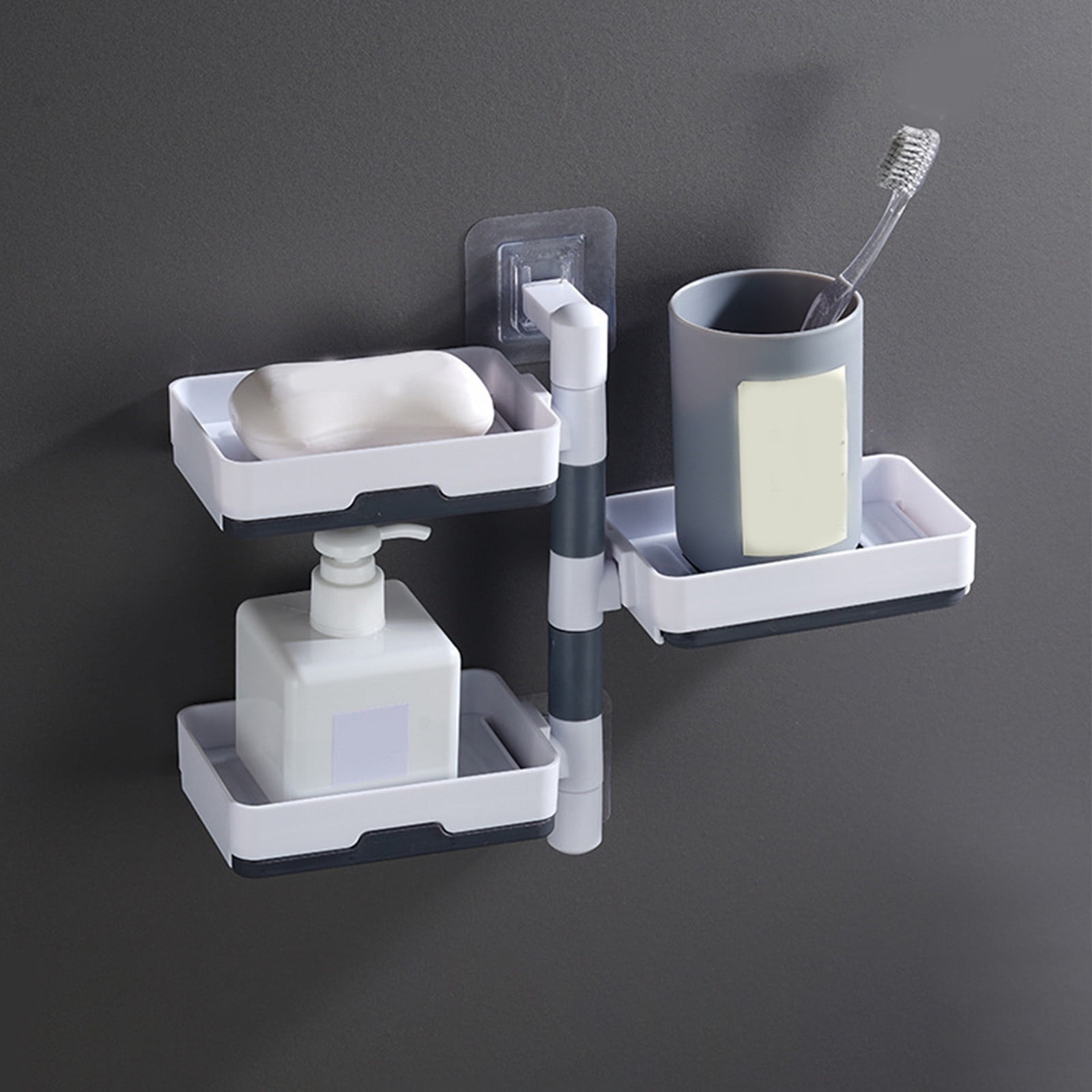 Soap Holder Wall Mounted Self-Adhesive Storage Rack | 1-4 Layer ...