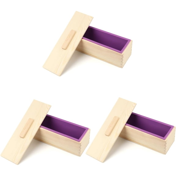 Soap Loaf Box, 42 oz Soap Box for Soap Making with Wooden Boxes, Set of 3, Soap Bar Box Can Be Used for Homemade Soap Produce, Soap Making, Ideal Size and Large Capacity, by.