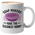 thumbnail image 1 of Soap Maker Mug White 11oz - Cleanest Hobby - Soap Maker Soap Making Handmade DIY Fragrance Soap Bar, 1 of 7