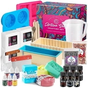 Soap Making Kit with Melt & Pour Base, Cutting Box, Molds, Fragrances - For Adults & Kids by Prime Creations