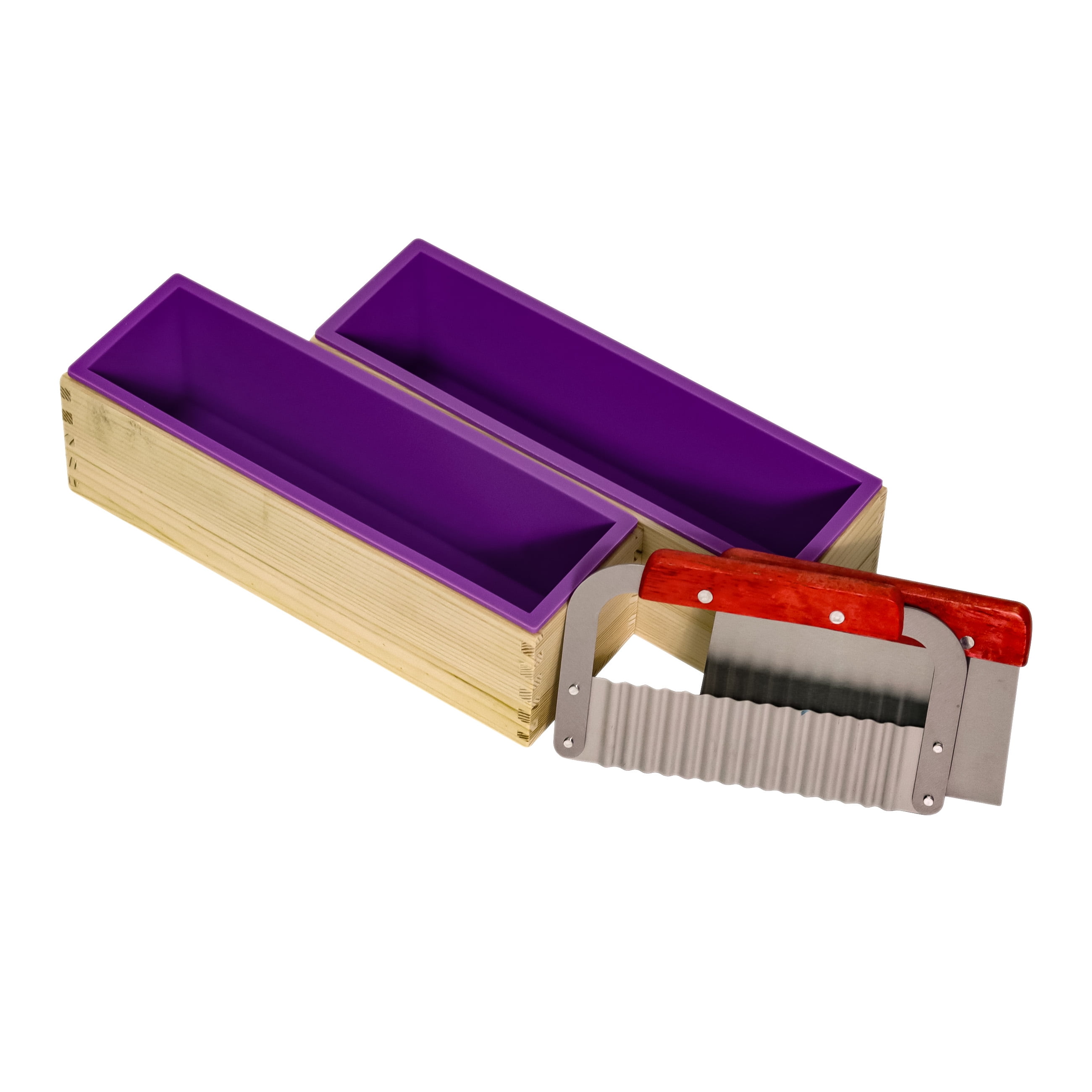 Soap Making Rectangle Silicone Mold and Cutter Set