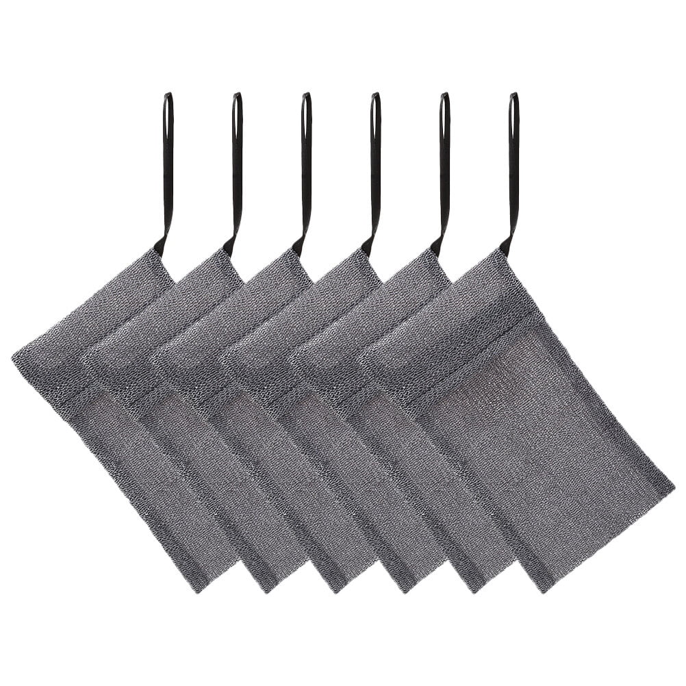 Soap Mesh Bag Body Scrubber 6 Pcs Multifunction Bath Sponge Sponges