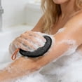 thumbnail image 1 of Soap Mesh Bar Soap Holder Scrubber Washcloth Reusable Soaps Net Pouch Compact Bath Organizer Easy Carry Soaps For Backpacking Outdoor Use Bathroom Products 5.1" x 3.9" Black, 1 of 8