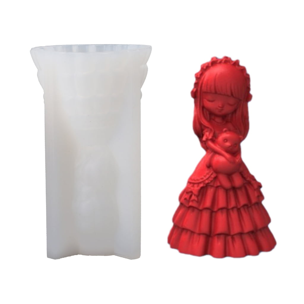 Soap Molds Candle Mould Silicone Crafts Moulds Girl Shape Clay Mold