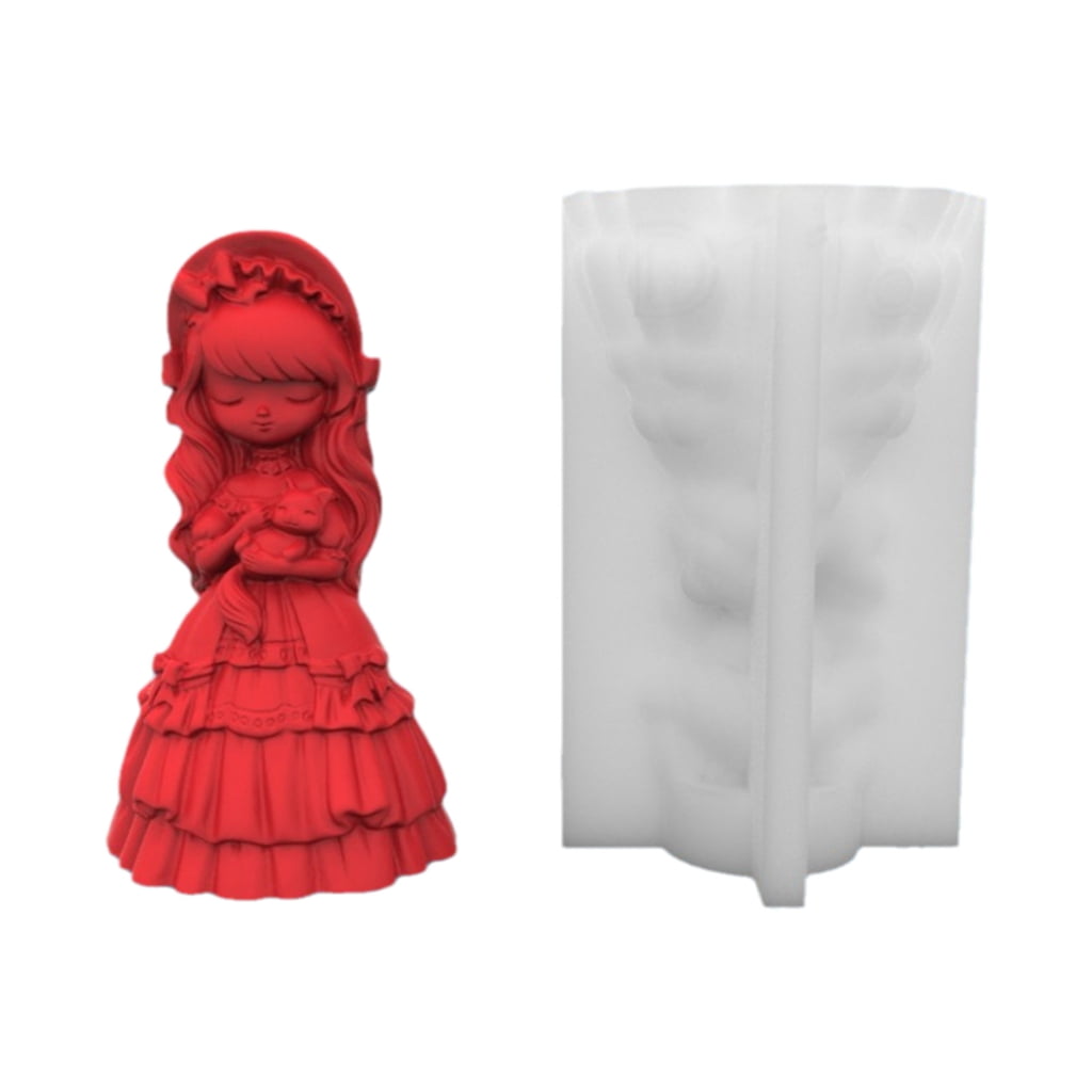 Soap Molds Candle Mould Silicone Crafts Moulds Girl Shape Clay Mold