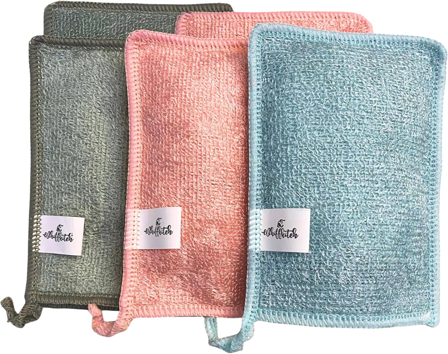 Soap Pouch 5-Pack – Versatile Mesh Scrubber Wash Bag for Shower & Bath, Bamboo Fiber Bar Holder Travel Bag, Durable Rich Lather, Solid -4x5 inches