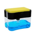 thumbnail image 1 of Soap Pump Dispenser and Sponge Holder 2-in-1, Dish Soap Dispenser for Kitchen Sink Dishwashing Soap Dispenser Caddy 13 Ounces, 1 of 7