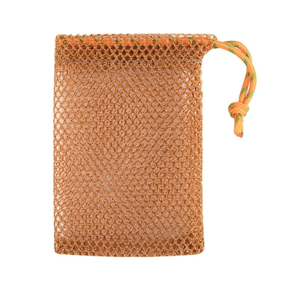 Soap Saver Bag Pouch Mesh Net Exfoliating Bar Soap Scrubber - Drawstring Foaming Net Soap Holder for Shower and Bath, Soft Cleansing Cloth Towel Bag for Body Wash Accessories and Skin Care Routine