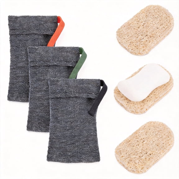 Soap Saver Bags 6 Pcs Mesh Soap Pouches with Drawstring Bar Soap Holder for Shower and Bath Foam Maker Mesh Bags Multi-Color
