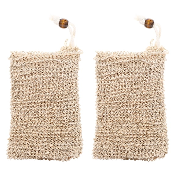 Soap Saver Pouch - Foaming Mesh Soap Bag for Shower - Cotton Bar Soap Holder & Scrubber Net - Drawstring Sack for Soap Storage by Elapind