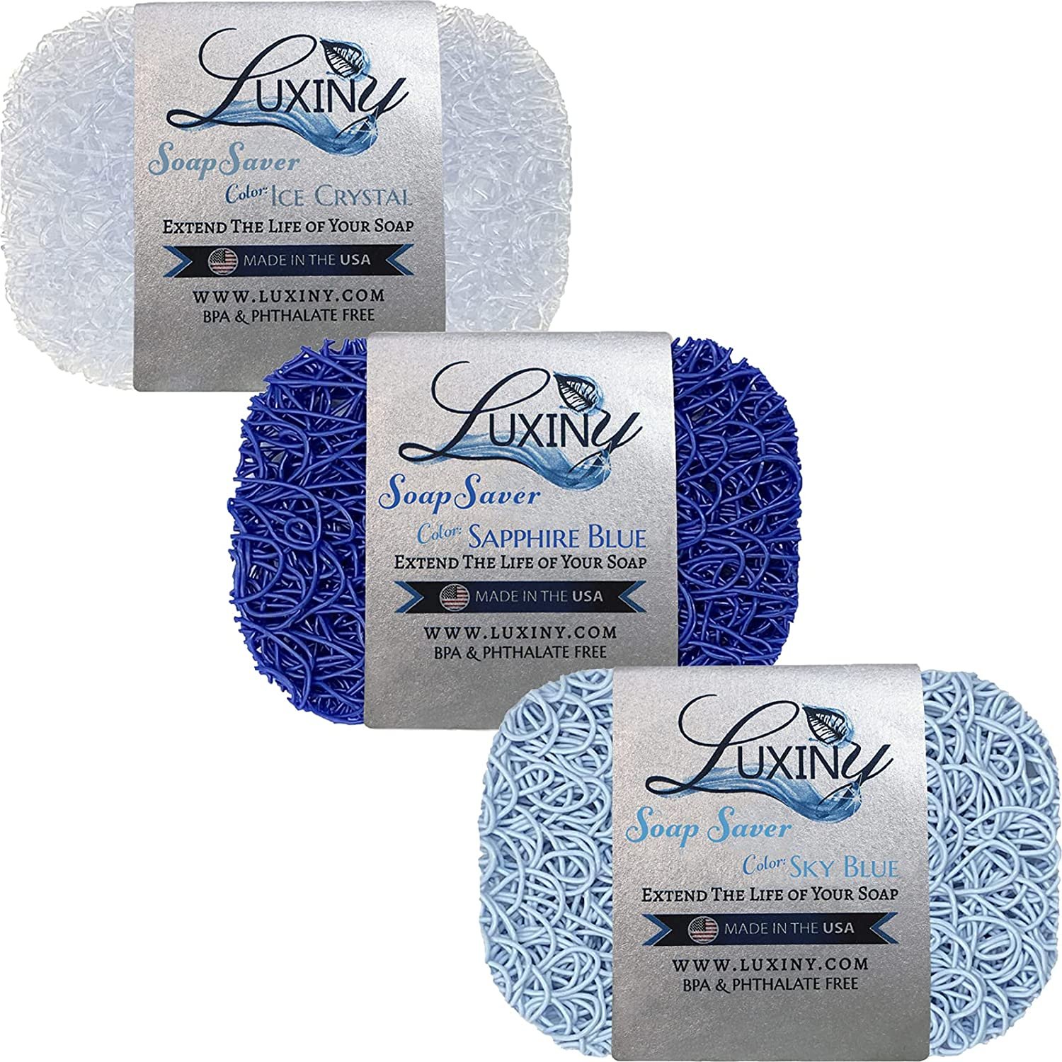 Soap Saver for bar soap, made in USA by Luxiny, for soap Dish & Shower