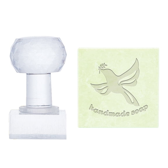 Soap Stamp Bird Pattern Stamping Mould Imprint Stamp 0.7 Inch Square Animal Soap Chapter Soap Stamp with Handle