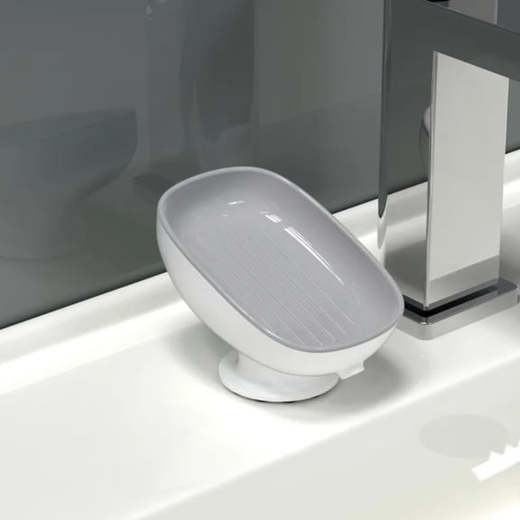 Soap Storage Box PS Material, Uncovered, Double-Layer with Drainage Plate, Detachable