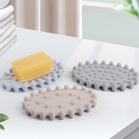 Soap Storage Rack - Tilt Design for Easy Drainage, Quick-Dry Plastic Soap Holder, Keeps Countertops Clean, Bathroom, Coffee, JASKFLY