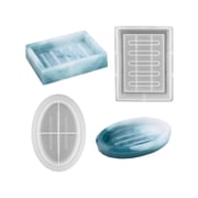 ACDANC Soap Tray Holder Molds,Epoxy Resin Molds 2pcs Epoxy Resin Jewelry Dish Molds Diy Casting Art
