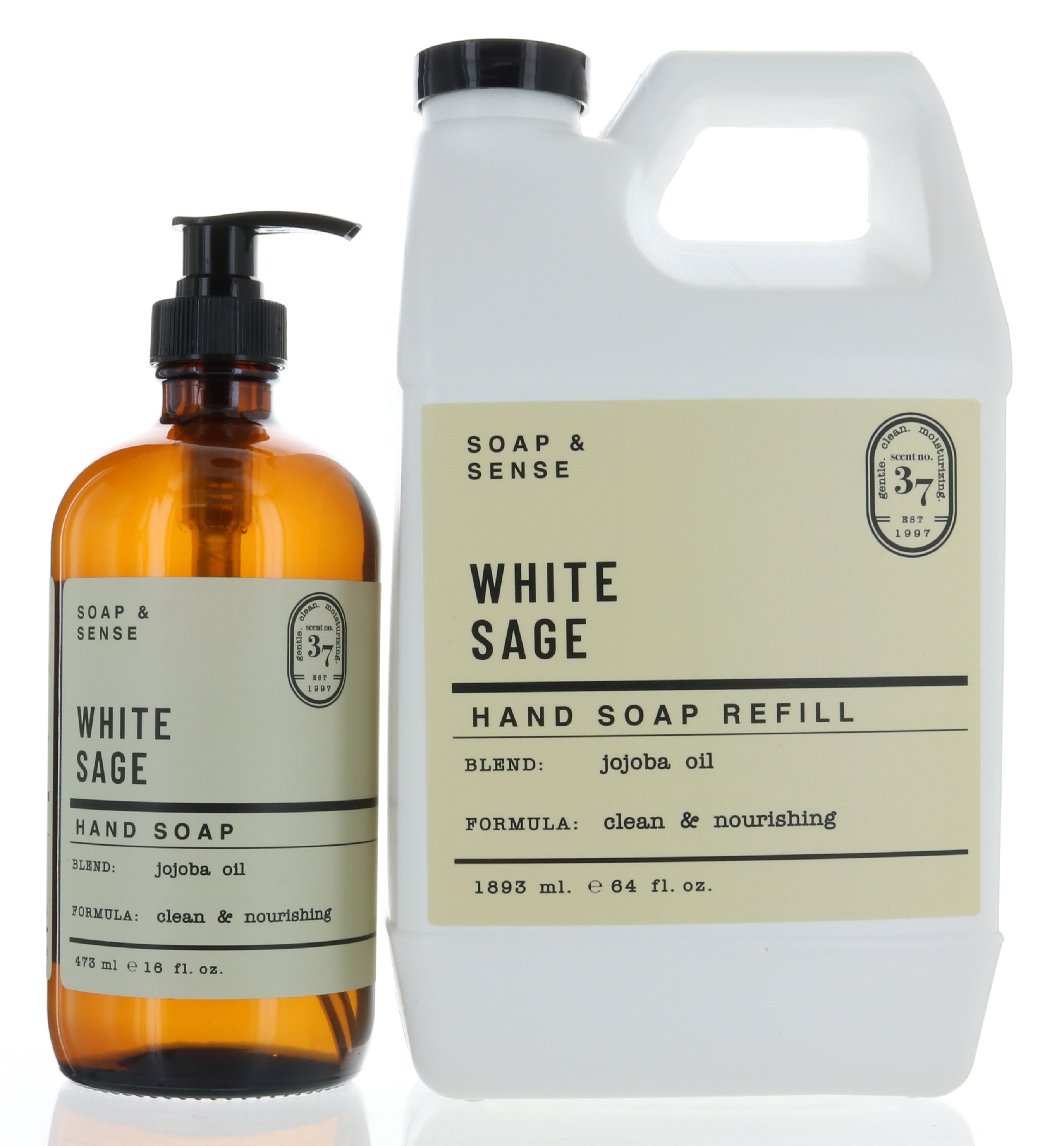 Soap and Sense White Sage Home and Body Company Hand Soap Refill Set