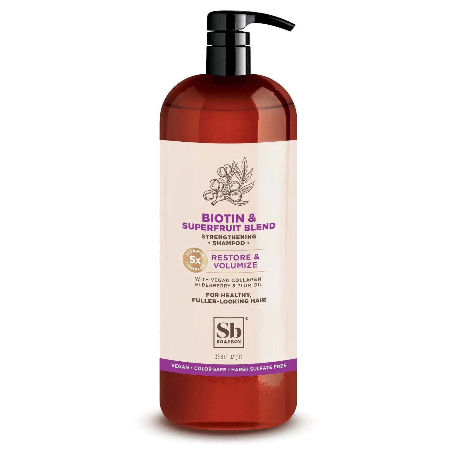 安価 ワタナベ Soapbox Biotin Shampoo, Biotin & Collagen Super Fruit Hair シャンプー