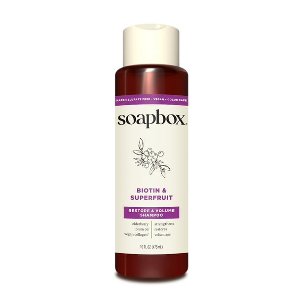 Soapbox Biotin & Superfruit Volumizing Shampoo with Soapbox Biotin & Superfruit Volumizing Shampoo with