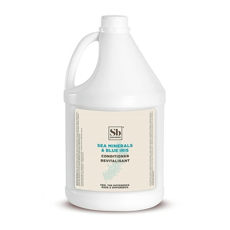 Soapbox Hair Conditioner, Sea Minerals & Blue Iris, Hydrating, Vegan, Color Safe, Sulfate Free & Silicone Free Conditioner Refill for Home & Professional Use - Gallon Size