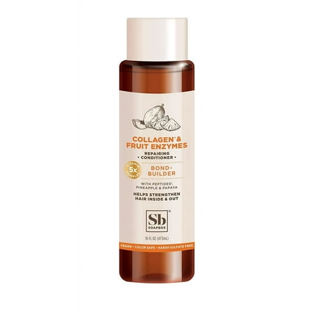 Soapbox Hair Repairing Conditioner with Collagen and Fruit Enzymes, 16 oz