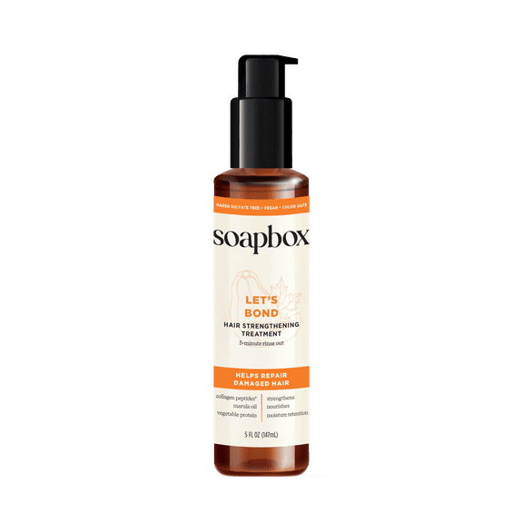 Soapbox Let's Bond Hair Strengthening Treatment, Damage Repair Hair Care, 5 oz