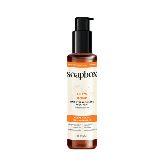 Soapbox Let's Bond Hair Strengthening Treatment, Damage Repair Hair Care, 5 oz