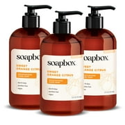 Soapbox Liquid Hand Soap, Gentle, Citrus & Peach Rose, 12 oz (Pack of 3)